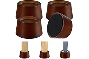 KOIKEY Furniture Raisers Bed Risers - 2 Inch Wooden Circle Heavy Duty Furniture Height Extenders Lifts for Sofa Couch Desk Chair Table Base Raising Space, Convenient Store and Cleaning, Pack of 4