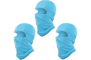 Pukavt 1-3 Pack Kids Balaclava Ski Mask for Boys and Girls, UV Protection Windproof Scarf for Winter Snowboard Cycling