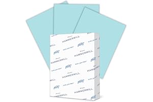 Hammermill Colored Paper, 24 lb Blue Printer Paper, 8.5 x 11-1 Ream (500 Sheets) - Made in the USA, Pastel Paper, 103671R