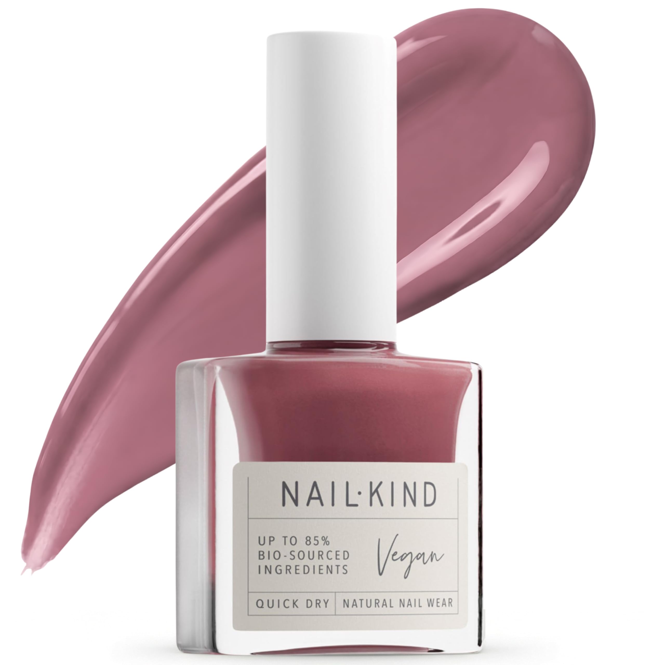 Nail Polish Deep Pink Elephants 8ml Vegan Nail Varnish – Classic Finish, Quick Drying Long Lasting Chip Resistant Manicure, Low Chemical Formula, PETA & Halal Certified, NailKind