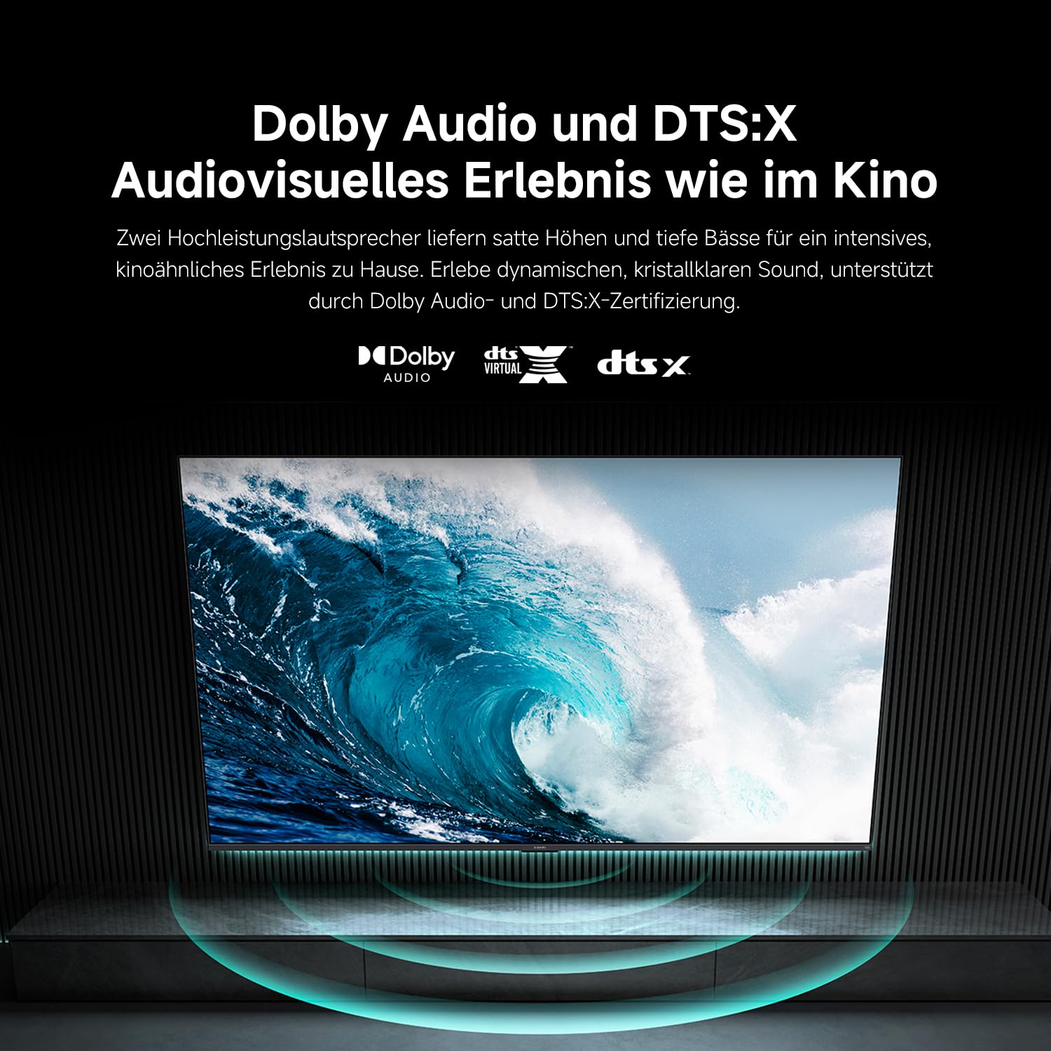 Xiaomi TV F 65, 65 Zoll (165 cm), 4K UHD, Smart TV, Fire OS8, Triple Tuner DVB-C/S/S2/T/T2,HDR10, MEMC, 60Hz mit 120Hz Game Boost Mode,Sprachsteuerung mit Alexa,2GB+32GB, Kompatibel mit Apple AirPlay 9