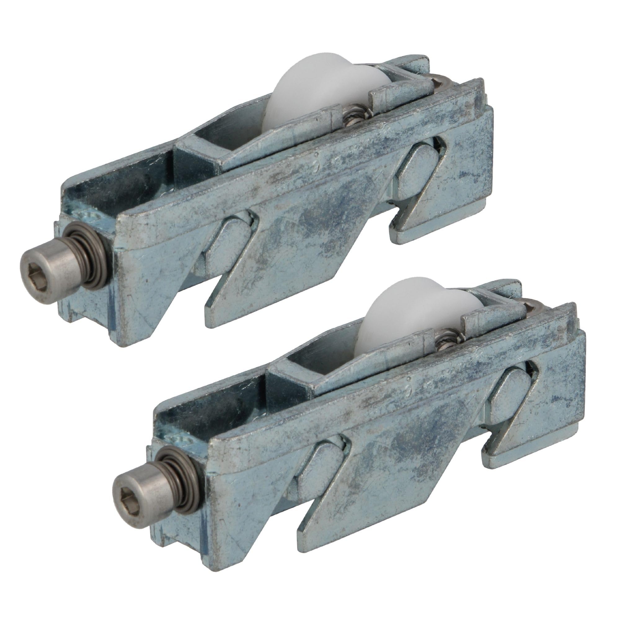 Amig - Sliding Window Roller - Set of 2 Units - Size 77 x 24 mm - Adjustable Metal Housing - Needle Bearing - Designed for Sliding Windows - Zinc-Plated Zamak - Mod. COR30