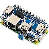 Ethernet/USB HUB HAT Expansion Board for Raspberry Pi 5/4B/3B+/Zero 2W | with RJ45 10/100M Ethernet Port (Based on RTL8152B Chip) and Three USB Ports,Compatible with USB2.0/1.1