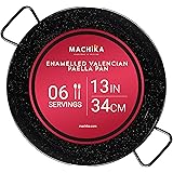Machika Enamel Paella Pan | Paella Pan | Skillet for Paella and Rice Recipes | Perfect for Indoor & Outdoors | Easy Cleaning 