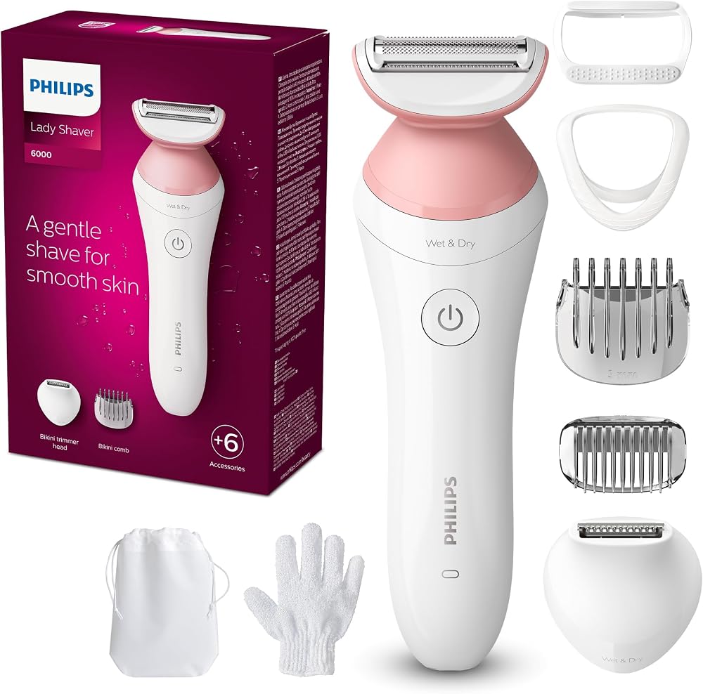 Philips Lady Shaver Series 6000 BRL146/00 Cordless Wet Dry White