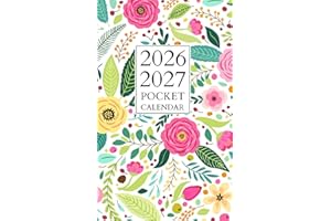Pocket Calendar 2026-2027: Monthly Planner For Purse Small Size 2-Year From January 2026 To December 2027 | Floral Cover