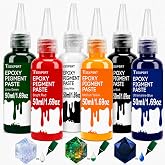 Teexpert 10X Concentrated Epoxy Resin Pigment Paste 6 Colors 1.69 OZ Each | UV-resistant pigments help resist fading and blend smoothly for vivid, even color from translucent tints to opaque finishes.