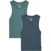 Hanes Womens Originals Racerback Crop Tank, 2-Pack, Comfywear Supersoft Rib Cropped Tank Top Loungewear Pack