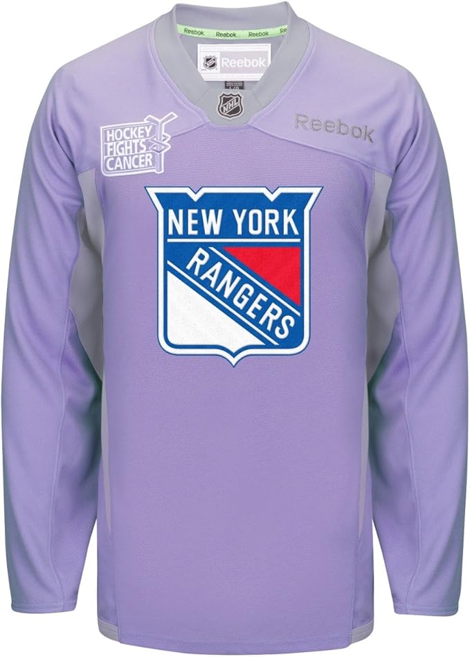 New York Rangers Reebok NHL Hockey Fights Cancer Practice