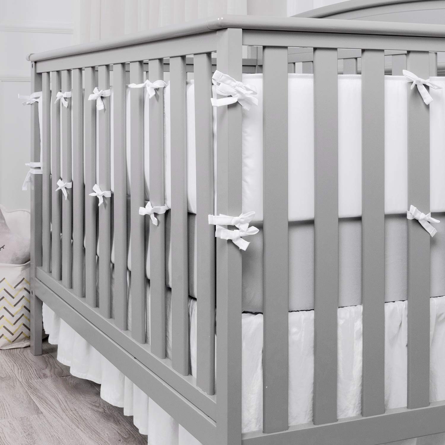 tillyou baby safe crib bumper pads