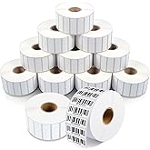 Aegis Adhesives - 1.5" X 0.5" Direct Thermal Labels (12 Rolls, 2350 Labels/Roll) Perforated and Compatible with Zebra Desktop Printers - NOT Rollo Compatible