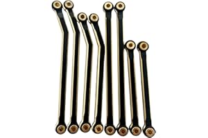 ZELIYOON Brass High Clearance Chassis Links Set for 1/18 RC Crawler Compatible with Redcat Ascent-18, CNC Machined Bent Linka
