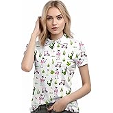 Womens Golf Shirt Short Sleeve Tennis Shirts Funny Quick Dry Golf Outfits Workout Tops