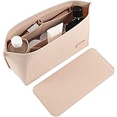 Doxo Purse Organizer Insert Handbag Tote Felt Bag Fit L Neverfull GM & Base Shaper 2pc Set(X-Large,Beige-Combination)