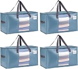 VENO 4 Pack Extra Large Moving Bags Clothes Storage Waterproof 76L view 1