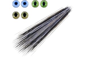 ALRHSO 900Pcs Simulated Animal Whiskers for Crafts 3 Inches Craft Cat Whisker Needle Felting Whisker Supplies in Black and Brown