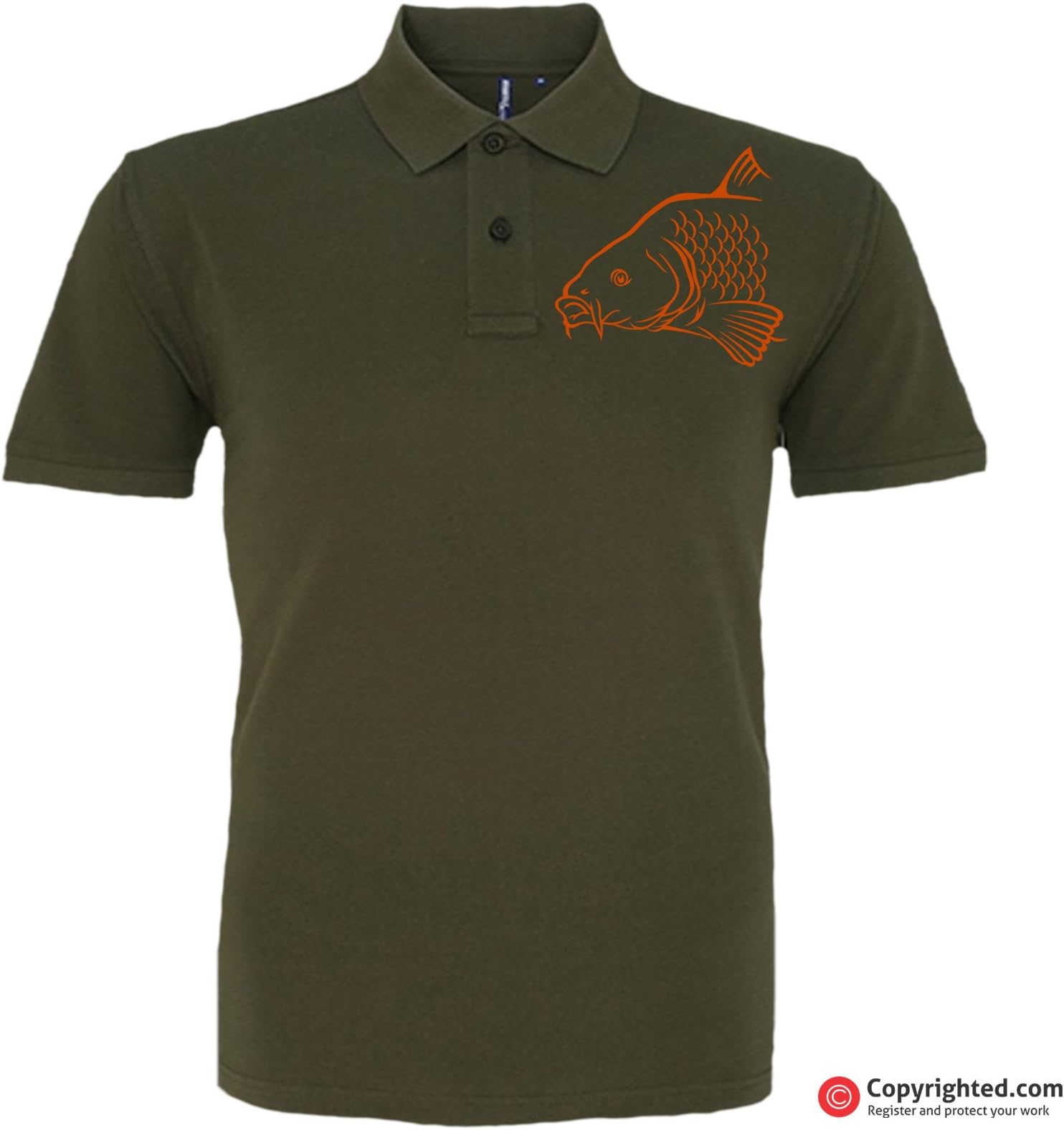 QBEC CARP hunter Asquith @ Fox Men's Olive Polo Shirt