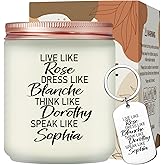 Maybeone Golden Girls Merchandise - Live Like Rose Lavender Scented Candle for Her - The Golden Girls Gifts for Women
