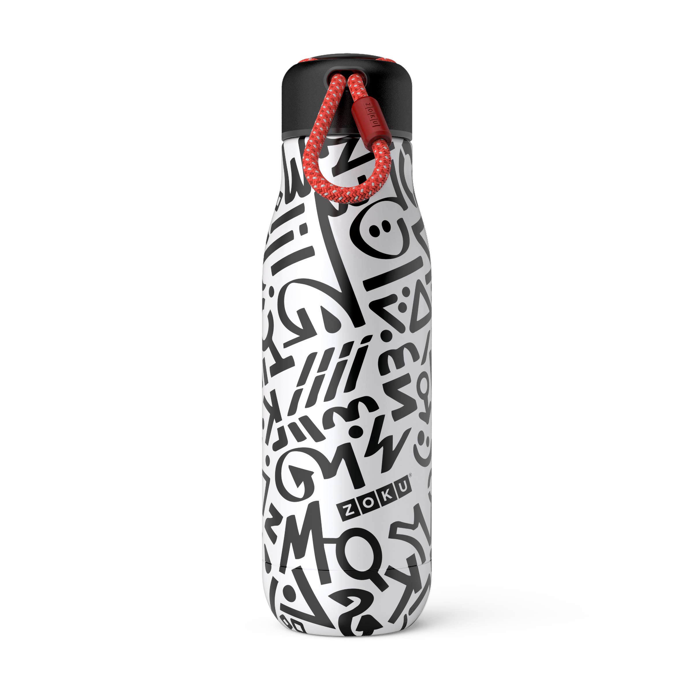 Zoku 18oz/500ml Modern Calligraphy Vacuum Insulated SS Bottle, ZK142
