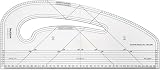 Liquidraw Pattern Maker Perspex Ruler 43 x 19 cm Bevelled Edge Pattern Tool view 1