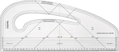 Liquidraw Pattern Maker Perspex Ruler 43 x 19 cm Bevelled Edge Pattern Tool