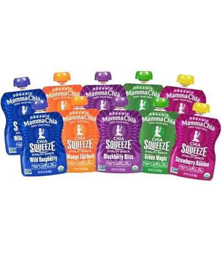 Amazon.com: Mamma Chia Squeeze 5 variety (10 pack) Wild Raspberry