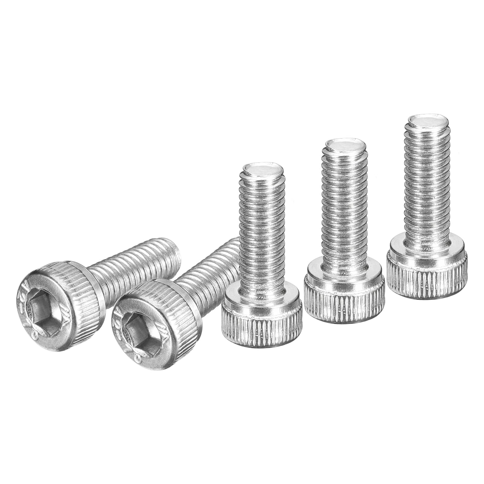 DTGN M5x14mm Socket Head Cap Screws Bolts, 40Pcs 304 Stainless Steel 18-8, Metric Machine Hex Socket Screw, Hex Drive, Bright Finish, UNC Coarse Thread Fully Threaded