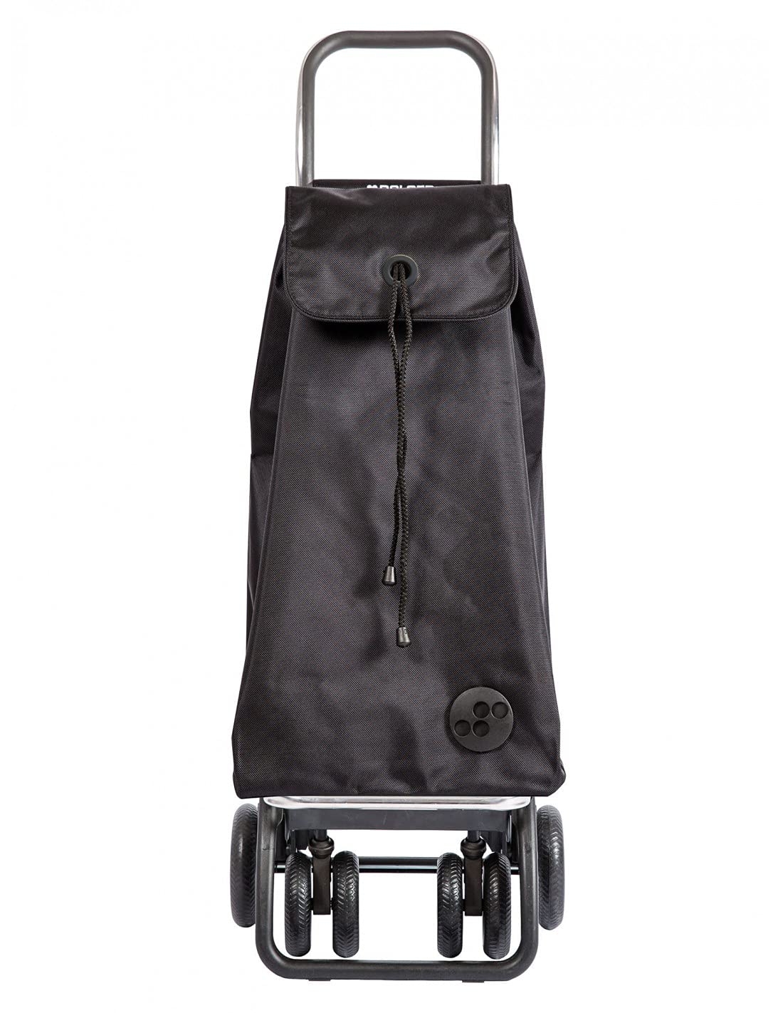 ROLSER Logic Tour/I-Max Casual Daypack, 6 Wheeler Pack Tour Original Swivelling Front Wheels Folding Shopping Trolley, 103 cm, 43 Liters - Black