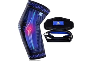 ABYON Professional Elbow Compression Sleeve(1 Pack)+Tennis Elbow Brace (2 Pack),Best Elbow Support for Sports or Daily Use to Prevent and Treat Tendonitis | Tennis Elbow | Golfer's Elbow | Arthritis