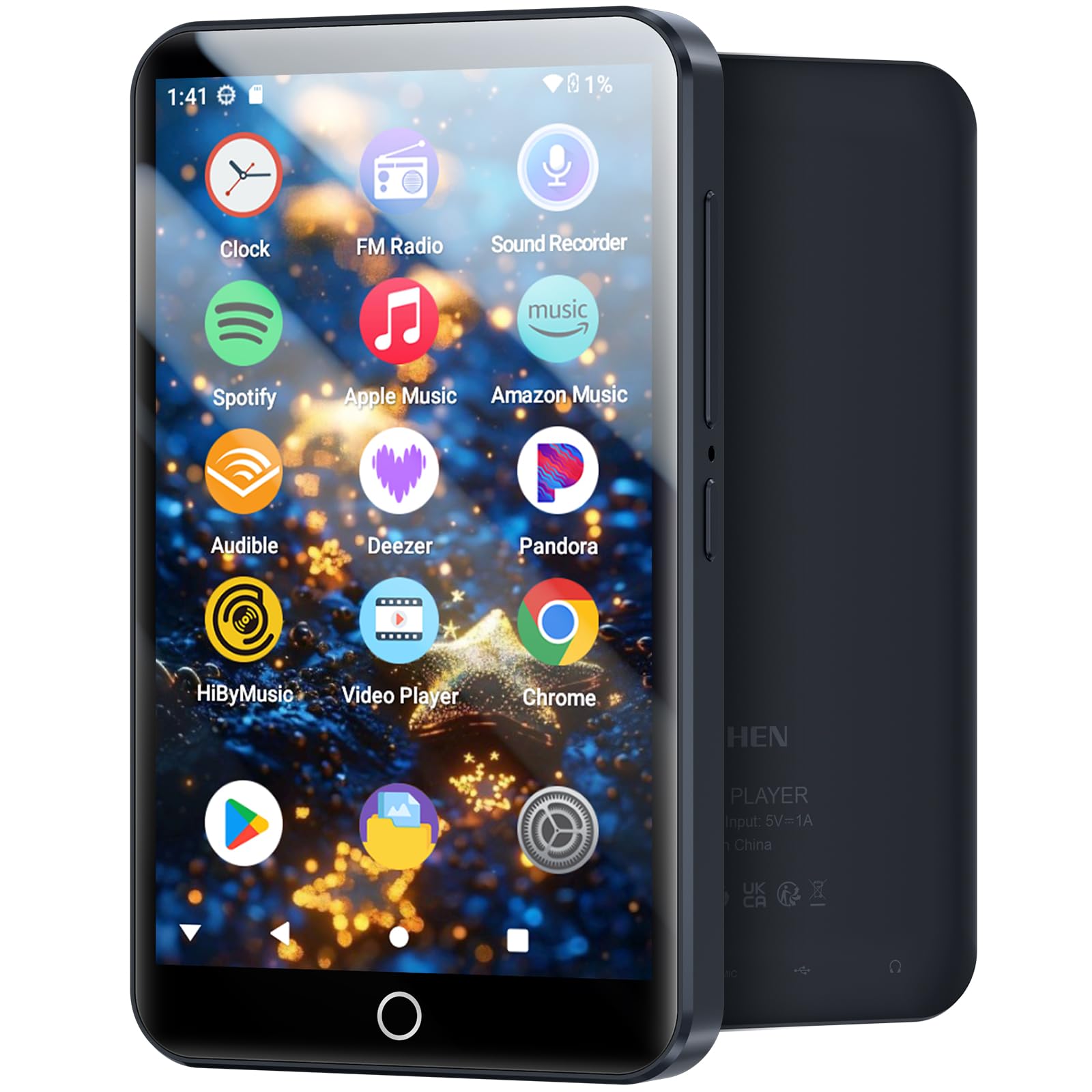 160GB MP3 Player with Bluetooth and WiFi, MECHEN Android 13 OS & MP4 Gray