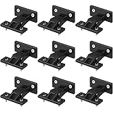 TEHAUX Quick Fitting Furniture Panel, 10pcs Push-on Fitting Nylon False Front Cabinet Clips with Screws Mounting Hardware Cabinet Panel Installation Clip for Furniture (Black) Location Clips