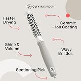 Olivia Garden Expert Blowout Shine Ceramic Round Brush 15 White Grey view 8