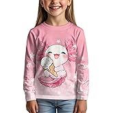 JEOCODY Kids Long Sleeve Shirts Boys Girls Crewneck Soft Tee Tops Size 3-16