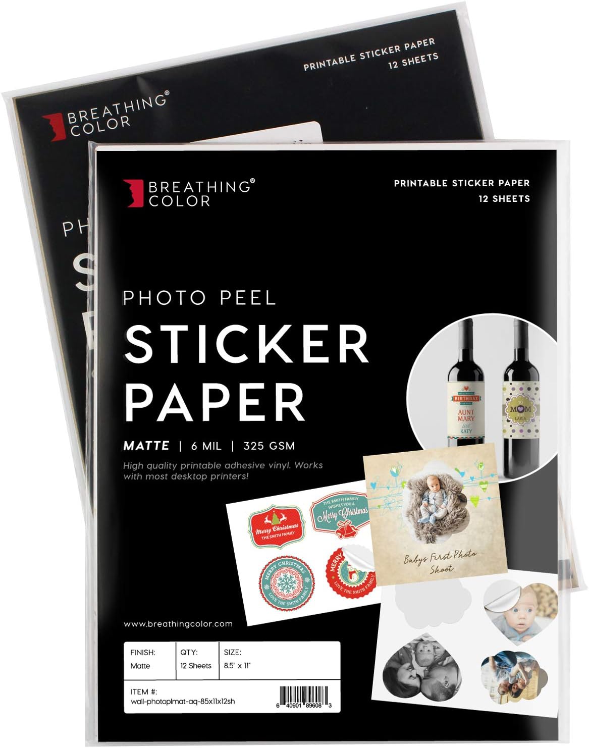 Amazon Photo Peel Matte Printable Adhesive Vinyl 8 5 x11 12 