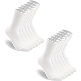 HAVE A TREE 3-6 Pack Womens Crew Lightweight Thin Casual Calf Socks Size 6-11