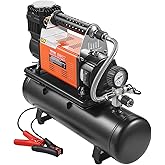 VEVOR 12V Heavy Duty Air Compressor with 6L Tank Kit, 6.35 CFM Portable Tire Inflator, 150PSI Offroad Air Compressor with Digital Pressure Gauge Tire Inflator for Trucks Car SUV 4 x 4 Vehicle RV