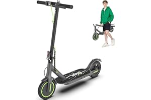 WERHY Foldable Electric Scooter for Kids, 350W Motor, Max 12Miles Long Range, 19 MPH Max Speed, 8.5" Solid Tire, Lightweight Foldable E-Scooter with Dual Braking, Digital Display, Cruise Control