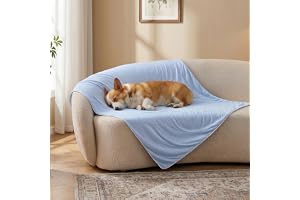 ZOMISIA Cooling Blanket for Medium Dogs - Lightweight Dog Cooling Mat with Breathable Air-Core Fill, Cold Pet Throw Blanket Washable for Summer, Soft Bed Cover, Blue, 30"x40"