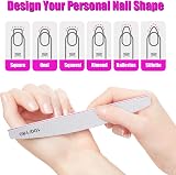 Fandamei 10 Pcs Nail File Set 5 Shapes 100/180 Grit Emery Boards Acrylic Gel view 4