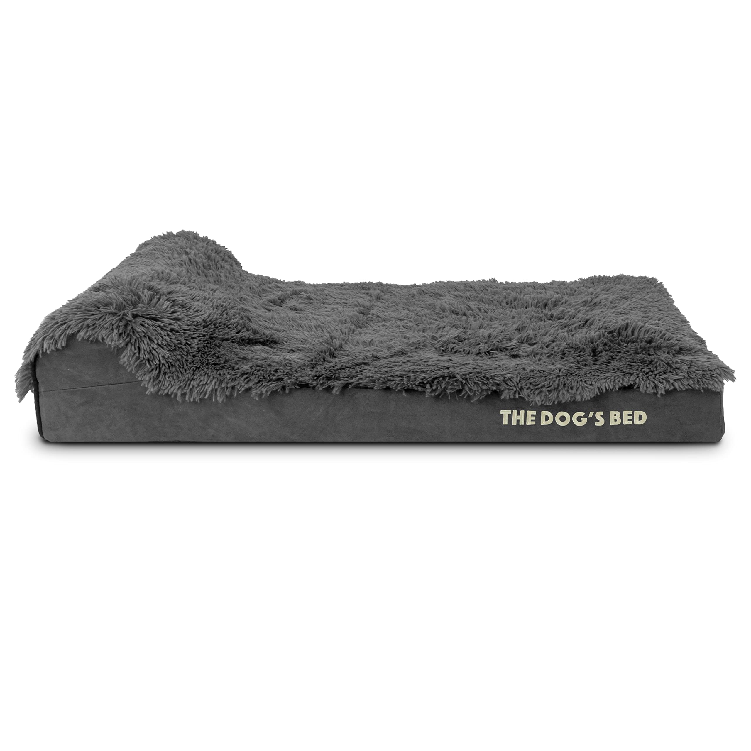 The Dog’s Bed Cover – Replacement Cover, Grey Fur, Large, 10cm — image 1