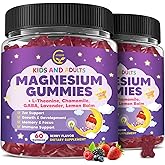(2 Pack) Magnesium Glycinate Gummies for Kids & Adults, Sugar Free Magnesium Glycinate 400/200mg Supplement with Chamomile, Lavender, L-Theanine & GABA, B6, D3 & K2 for Relax, Brain, Immune Support