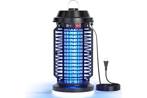YISSVIC Bug Zapper Outdoor Indoor Waterproof Electric Mosquito Lamp Fly Zapper Killer Effective 4200V Plug in for Home Patio Office Courtyard