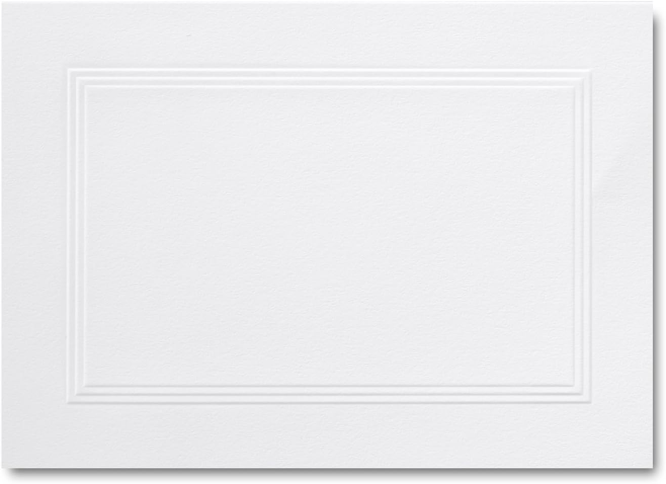 Fine Impressions 250-Count White Blank Fold-Over Triple Panel Cards For Invitations/Announcements/Responses/Art Cards, Size A1 (3.5" x 4.8"), Bright White (RRAN4FWTP)