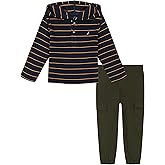 Nautica boys 2pc Placket Hoodie Pant Set