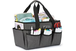 JOSIVIKY Craft Organizer Tote Bag, Art Caddy Organizer with Handles,Multi-Functional Craft Caddy,Travel Art Box