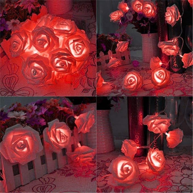 Citra Rose Flower Shape Decoration 10m 30 LED String Strip Light (Red)