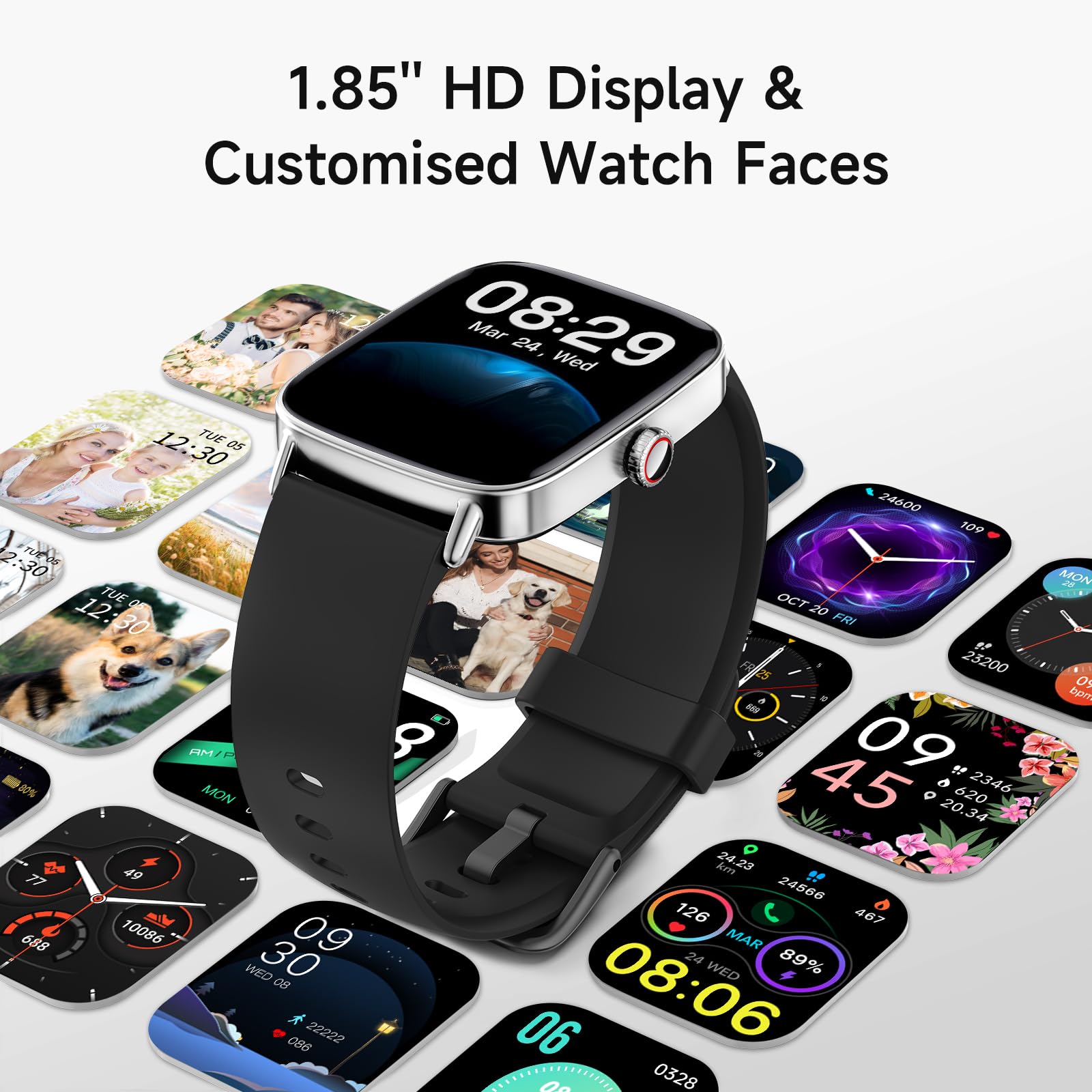 Smart Watch for Men Women, 1.85