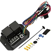 12V/24V Fans Controller Switch #0444, Temperature Range 104F to 230F, LED Real-Time Display, Thermatic Dual Fan Relay Kit, Digital Radiator Electric Fan Controller Switch Kit