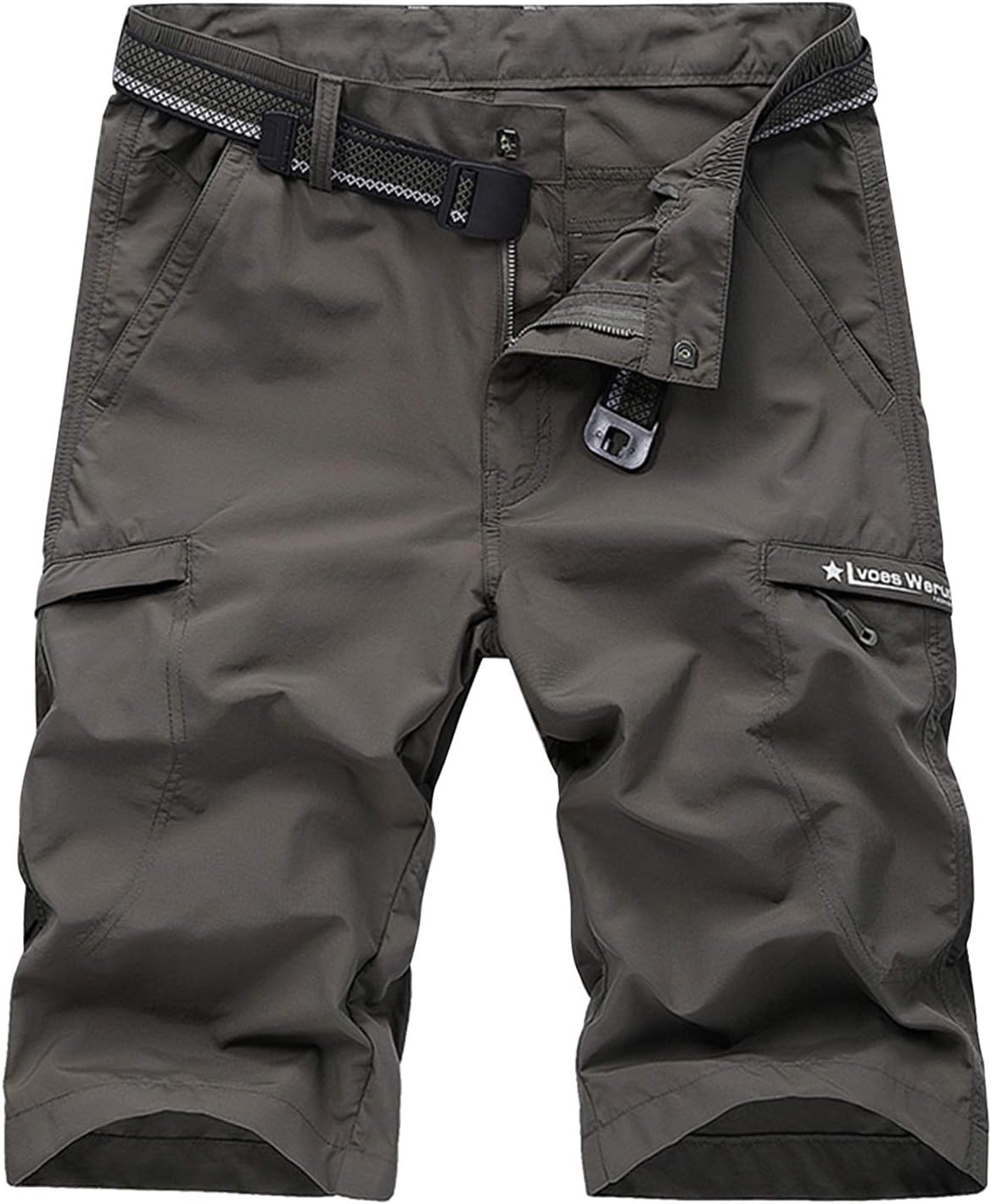 LHHMZ Mens Outdoor Fast Dry Casual Trousers Shorts with Multiple Pockets Easy Wash Hiking Cargo Shorts