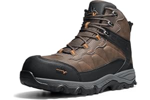 NORTIV 8 Men's Waterproof Steel Toe Work Boots Safety Industrial Security Shoes